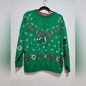 Festive Green Holiday Sweater